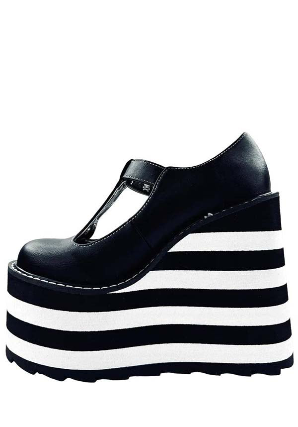 Moxie [Black/White] | PLATFORM BOOTS*