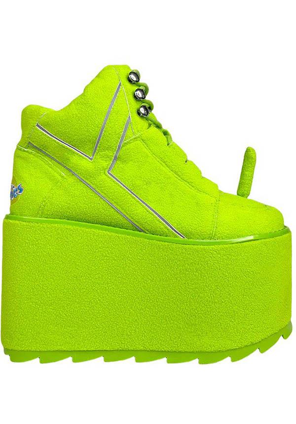 Qozmo Dipsy | TELETUBBIES PLATFORMS** - Beserk - all, bright green, clickfrenzy15-2023, colour:green, cyber, cyberpunk, discountapp, festival, finalsale, green, harajuku, high top, in stock, instock, kawaii, labelinstock, labelsale, labelvegan, mysterypack2023, platform, platforms, platforms [in stock], pop culture, pop culture collectables, R180922, sale, sale shoes, sep22, Sept, shoes, teletubbies, vegan, YR78786, yru