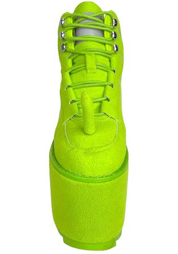 Qozmo Dipsy | TELETUBBIES PLATFORMS** - Beserk - all, bright green, clickfrenzy15-2023, colour:green, cyber, cyberpunk, discountapp, festival, finalsale, green, harajuku, high top, in stock, instock, kawaii, labelinstock, labelsale, labelvegan, mysterypack2023, platform, platforms, platforms [in stock], pop culture, pop culture collectables, R180922, sale, sale shoes, sep22, Sept, shoes, teletubbies, vegan, YR78786, yru