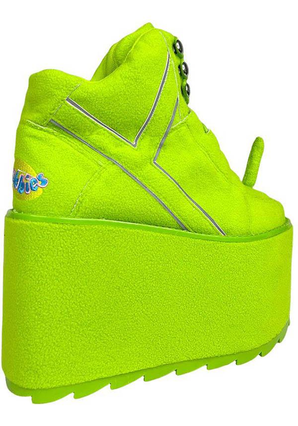 Qozmo Dipsy | TELETUBBIES PLATFORMS** - Beserk - all, bright green, clickfrenzy15-2023, colour:green, cyber, cyberpunk, discountapp, festival, finalsale, green, harajuku, high top, in stock, instock, kawaii, labelinstock, labelsale, labelvegan, mysterypack2023, platform, platforms, platforms [in stock], pop culture, pop culture collectables, R180922, sale, sale shoes, sep22, Sept, shoes, teletubbies, vegan, YR78786, yru