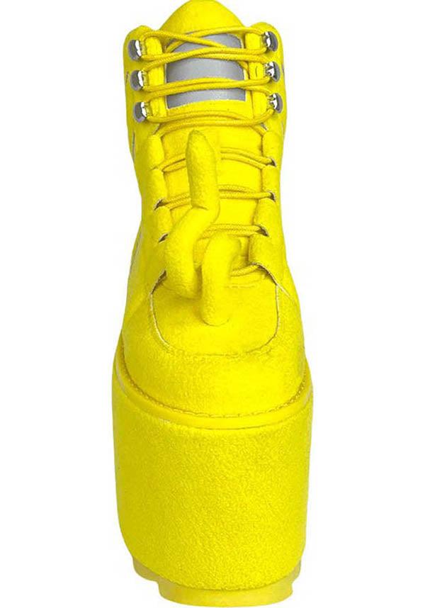 Qozmo Laa Laa | TELETUBBIES PLATFORMS** - Beserk - all, bright yellow, clickfrenzy15-2023, colour:yellow, cyber, cyberpunk, discountapp, festival, finalsale, harajuku, high top, in stock, instock, kawaii, labelinstock, labelsale, labelvegan, mysterypack2023, platform, platforms, platforms [in stock], pop culture, pop culture collectables, R180922, sale, sale shoes, sep22, Sept, shoe, shoes, teletubbies, vegan, yellow, YR78786, yru