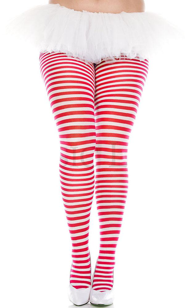 Striped [White/Red] | TIGHTS at $12.95 only from Beserk
