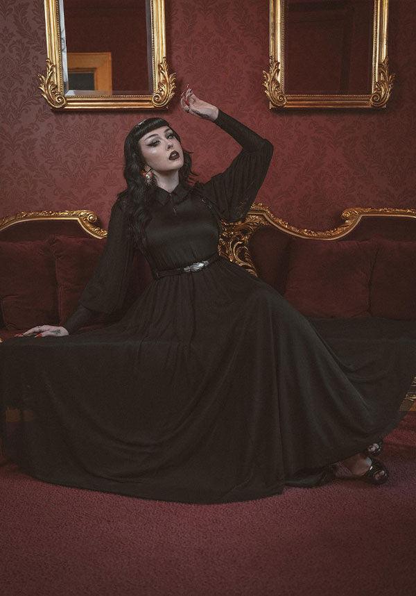 The Black Pearl | GOWN - Beserk - all, all clothing, all ladies, all ladies clothing, apr23, black, clothing, discountapp, dress, dresses, formal, formal wear, fp, googleshopping, goth, gothic, labelexclusive, ladies, ladies clothing, ladies dress, ladies dresses, LG26293, lively ghosts, long sleeved dress, maxi dress, medieval, plus, plus size, R250423, renaissance, Victorian dress, winter, winter clothing, winter wear, womens dress, womens dresses