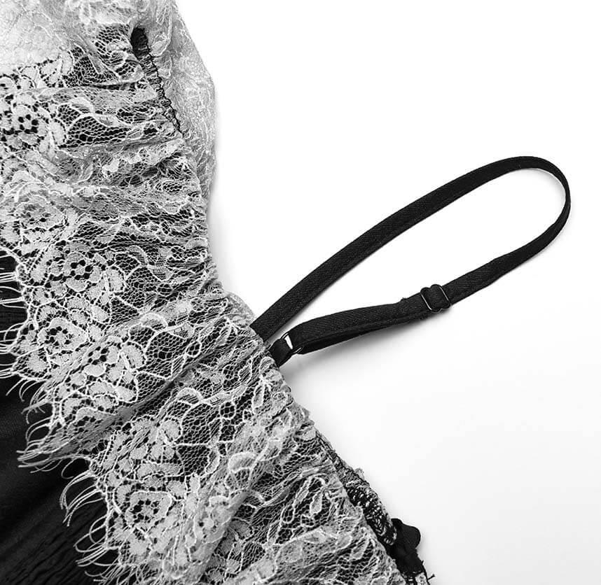 Sweet Girl | OFF-SHOULDER CHIFFON DRESS* - Beserk - all, apr23, black and white, chiffon, cinched waist, discountapp, dress, dresses, eofy2023, eofy2023punkrave30, googleshopping, goth, gothic, lace, ladies dress, ladies dresses, long sleeve, long sleeve dress, long sleeved, long sleeved dress, long sleeves, medieval, mini dress, mini dresses, off the shoulder, plus size, PR240323, punk rave, punkrave, R160423, renaissance, sale, short dress, short dresses, strappy, witchy, womens dress, womens dresses
