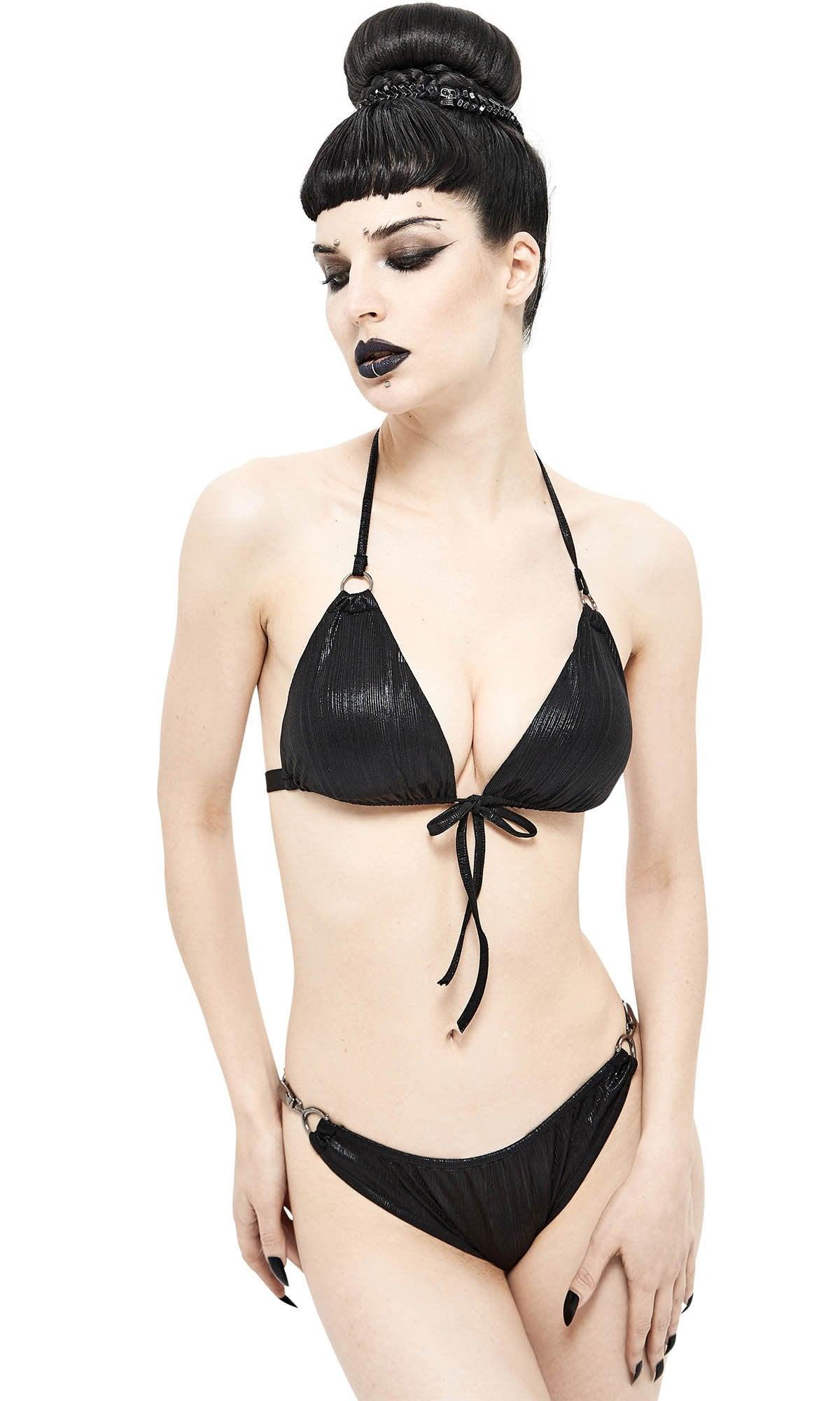 Dark Matter | BIKINI TOP - Beserk - all, all clothing, all ladies, all ladies clothing, bikini, black, clickfrenzy15-2023, clothing, discountapp, DV102021, edgy, fp, goth, gothic, halter, halter neck, ladies, ladies clothing, nov21, plus, plus size, R301121, swim, swim suit, swim wear, swimmers, swimming, swimsuit, swimwear, togs
