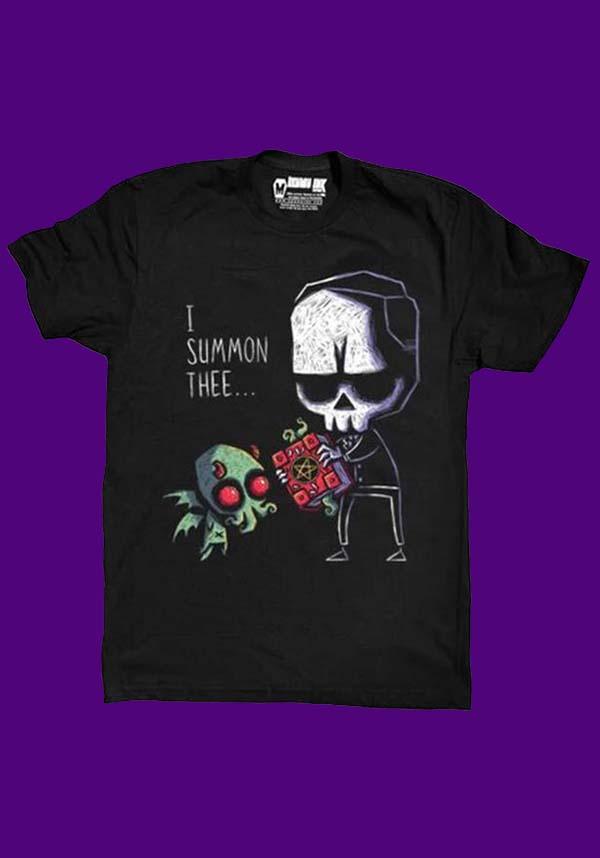 I Summon Thee | T-SHIRT - Beserk - all, all clothing, all ladies, all ladies clothing, black, clickfrenzy15-2023, clothing, cthulhu, discountapp, edgy, emo, fp, gothic, ladies, ladies clothing, mens, mens clothing, mens shirt, mens tops, monster, oct19, plus size, pricematchedsg, punk, repriced230323, skull, skulls, tshirt, tshirts and tops