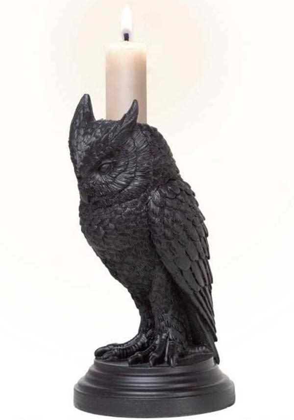 Owl | CANDLESTICK - Beserk - AGKOBDGZLZN, alchemy gothic, all, bird, birds, birds of prey, black, candle, candle holder, candles, christmas gift, christmas gifts, clickfrenzy15-2023, discountapp, fp, gift, gift idea, gift ideas, gifts, googleshopping, goth, goth homeware, goth homewares, gothic, gothic gifts, gothic homeware, gothic homewares, halloween homeware, halloween homewares, home, homeware, homewares, mar23, owl, R050323