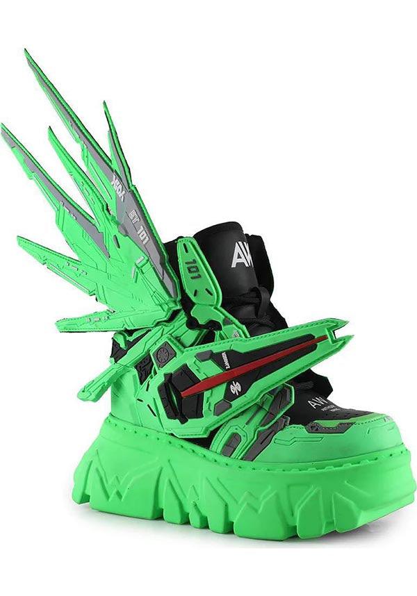 Goose Berry 04 [Green] | PLATFORM SNEAKERS* - Beserk - all, anime, anime and manga, aug22, AW32171, black, boots, boots [in stock], boxingday22-25, clickfrenzy15-2023, colour:green, discountapp, green, in stock, instock, labelexclusive, labelinstock, labelvegan, mysterypack2023, neon green, platforms, platforms [in stock], r090822, sale, sale ladies, sale shoes, SALE04MAY23, sneaker, sneakers, street ware, street wear, streetwear, trainers