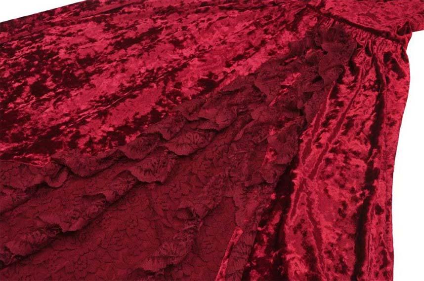 Blood Rose | VELVET MAXI DRESS - Beserk - all, all clothing, all ladies clothing, apr23, asymmetric, asymmetrical, bat, bat wings, bats, batwing, chain, chains, clothing, cross, dark in love, DIL230401, discountapp, dress, dresses, fantasy, formal, formal wear, fp, googleshopping, goth, gothic, lace, ladies clothing, ladies dress, ladies dresses, long dress, maxi dress, R230423, red, renaissance, see through, sheer, silver, velvet, witchy, womens dress, womens dresses