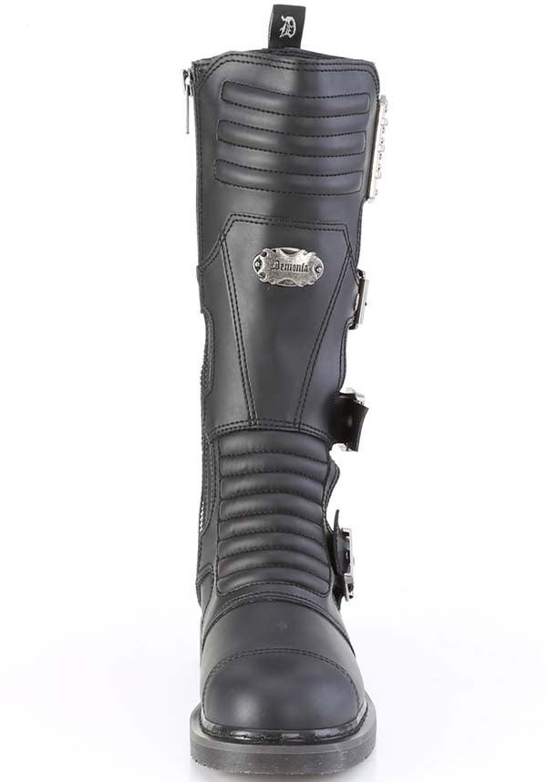 BOLT-405 [Black] | BOOTS [PREORDER] - Beserk - all, black, boot, boots, boots [preorder], buckle, buckles, clickfrenzy15-2023, combat boots, demonia, demonia shoes, discountapp, fp, googleshopping, goth, gothic, knee high boots, labelpreorder, labelvegan, mar23, men, mens, mens shoes, ppo, preorder, punk, shoe, shoes, steampunk, vegan
