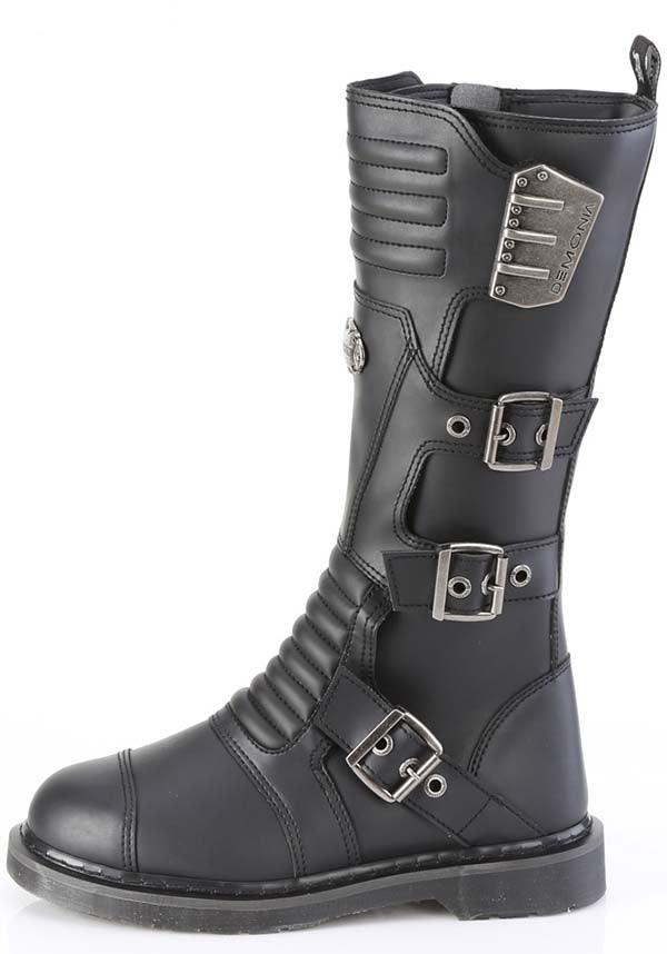 BOLT-405 [Black] | BOOTS [PREORDER] - Beserk - all, black, boot, boots, boots [preorder], buckle, buckles, clickfrenzy15-2023, combat boots, demonia, demonia shoes, discountapp, fp, googleshopping, goth, gothic, knee high boots, labelpreorder, labelvegan, mar23, men, mens, mens shoes, ppo, preorder, punk, shoe, shoes, steampunk, vegan