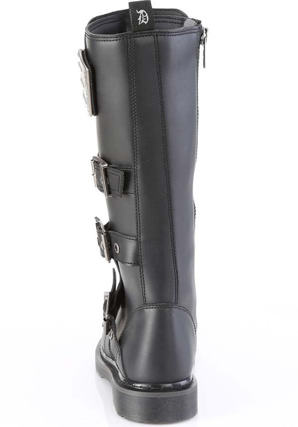 BOLT-405 [Black] | BOOTS [PREORDER] - Beserk - all, black, boot, boots, boots [preorder], buckle, buckles, clickfrenzy15-2023, combat boots, demonia, demonia shoes, discountapp, fp, googleshopping, goth, gothic, knee high boots, labelpreorder, labelvegan, mar23, men, mens, mens shoes, ppo, preorder, punk, shoe, shoes, steampunk, vegan