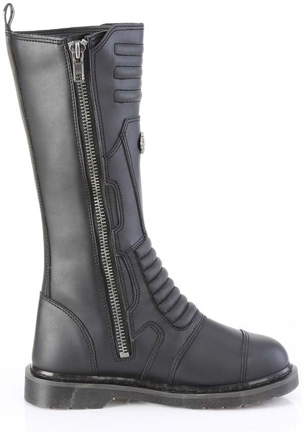 BOLT-405 [Black] | BOOTS [PREORDER] - Beserk - all, black, boot, boots, boots [preorder], buckle, buckles, clickfrenzy15-2023, combat boots, demonia, demonia shoes, discountapp, fp, googleshopping, goth, gothic, knee high boots, labelpreorder, labelvegan, mar23, men, mens, mens shoes, ppo, preorder, punk, shoe, shoes, steampunk, vegan