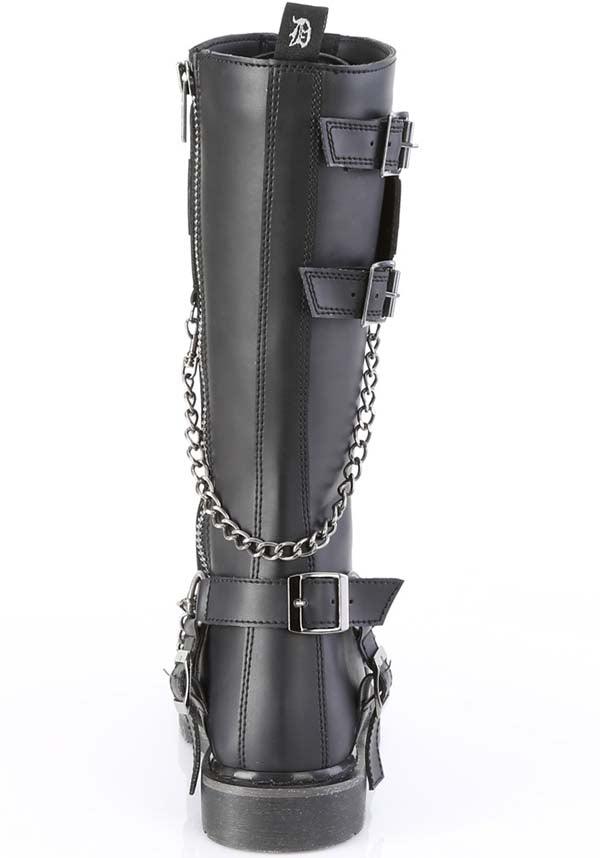 BOLT-415 [Black] | BOOTS [PREORDER] - Beserk - all, black, boot, boots, boots [preorder], chain, chains, clickfrenzy15-2023, combat boots, demonia shoes, discountapp, fp, googleshopping, goth, gothic, grunge, knee high boots, labelpreorder, labelvegan, ladies shoes, mar23, mens, mens shoes, ppo, preorder, punk, shoe, shoes, techwear, vegan