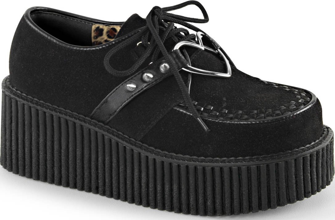 CREEPER-206 [Black Suede] | PLATFORM CREEPERS [IN STOCK]* at $77 only from Beserk