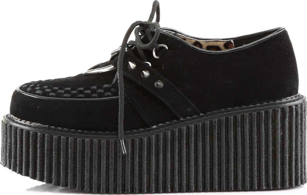 CREEPER-206 [Black Suede] | PLATFORM CREEPERS [IN STOCK]* at $77 only from Beserk