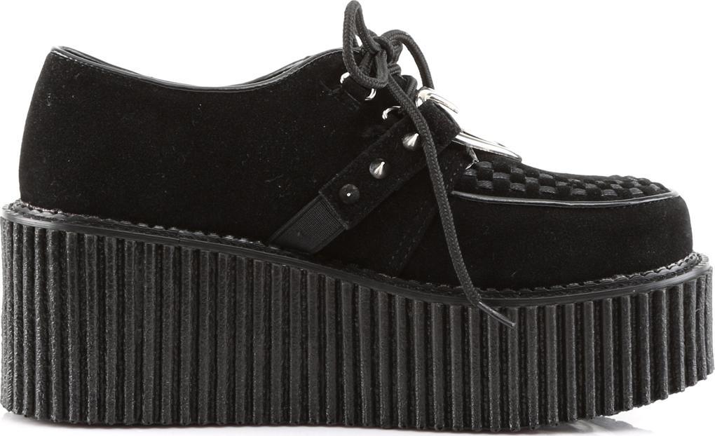 CREEPER-206 [Black Suede] | PLATFORM CREEPERS [IN STOCK]* at $77 only from Beserk
