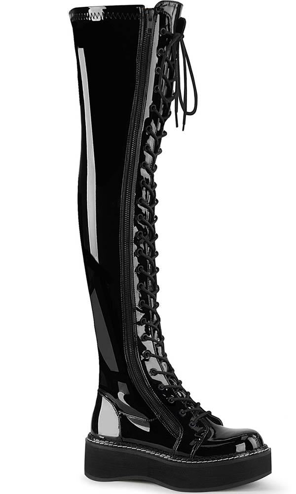 EMILY-375 [Black Patent] | BOOTS [IN STOCK]* at $121 only from Beserk