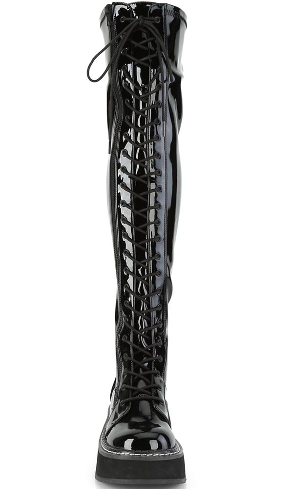 EMILY-375 [Black Patent] | BOOTS [IN STOCK]* at $121 only from Beserk