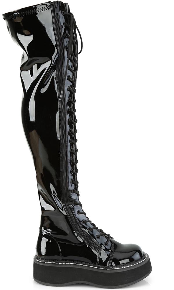 EMILY-375 [Black Patent] | BOOTS [IN STOCK]* at $121 only from Beserk