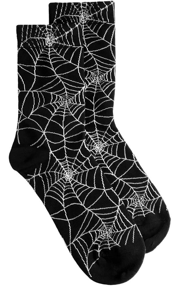 Cobweb | SOCKS - Beserk - all, all clothing, all ladies clothing, black, clothing, crew socks, discountapp, exclusive, FB119533, fox blood, fp, gift socks, gifts socks, googleshopping, goth, gothic, hosiery and socks, labelexclusive, ladies clothing, ladies socks, R010922, sep22, Sept, sock, socks, spider web, spiderweb, spiderwebs, web, webs