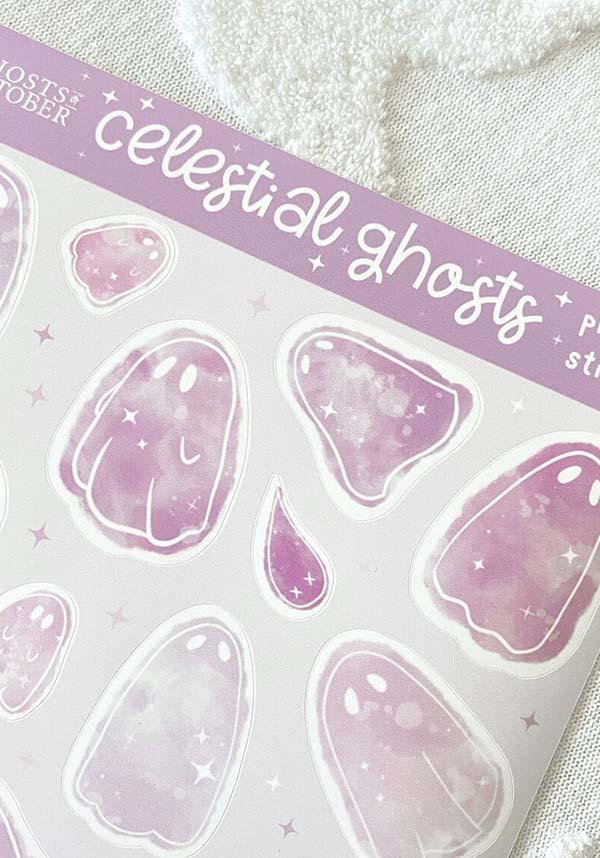 Celestial Ghosts [Lilac] | PLANNER STICKER - Beserk - all, apr23, celestial, christmas gift, christmas gifts, discountapp, fp, ghost, ghostsofoctober, gift, gift idea, gift ideas, gifts, GO00028, googleshopping, goth, gothic, gothic gifts, gothic homeware, gothic homewares, halloween homeware, halloween homewares, home, homeware, homewares, kawaii, kids gifts, lilac, office, office and stationery, purple, R200423, star, stars, stationary, stationery, sticker, sticker sheet, stickers, witchy