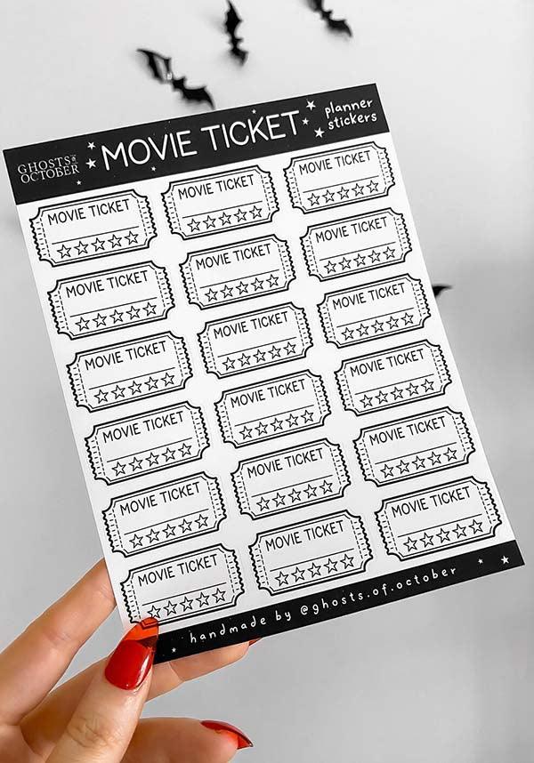 Movie Ticket | PLANNER STICKER - Beserk - all, apr23, black and white, christmas gift, christmas gifts, discountapp, fp, ghostsofoctober, gift, gift idea, gift ideas, gifts, GO00028, googleshopping, home, homeware, homewares, kids gifts, office, office and stationery, office homewares, R200423, stationary, stationery, sticker, sticker sheet, stickers