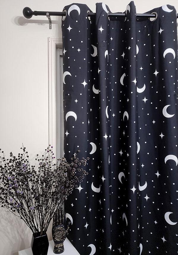 Celestial Magick | CURTAIN - Beserk - all, apr23, christmas gift, christmas gifts, clickfrenzy15-2023, crescent moon, curtain, discountapp, exclusive, fp, gift, gift idea, gift ideas, gifts, goth homeware, goth homewares, gothic gifts, gothic homeware, gothic homewares, HBHW220100, hells blankets, home, homeware, homewares, house, housewarming, labelexclusive, mens gifts, moon, moon phase, mothers day, mothersday, R020423, star, stars