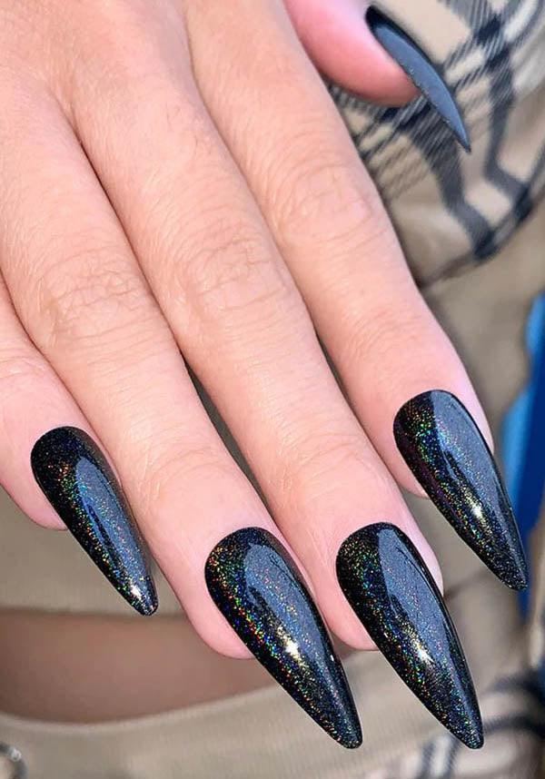 Holo Be Thy Name | NAIL POLISH - Beserk - all, apr22, black, clickfrenzy15-2023, cosmetics, cpgstinc, discountapp, fp, gitter, holo, holographic, i scream nails, IC1361, ice cream nails, labelvegan, nail, nail art, nail artist, nail polish, nail polishes, nail varnish, nails, polish, polishes, R140422, shimmer, varnish, vegan