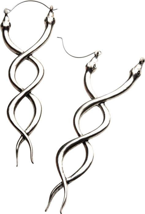 Twisted Snakes | PLUG HOOP EARRINGS at $17.95 only from Beserk
