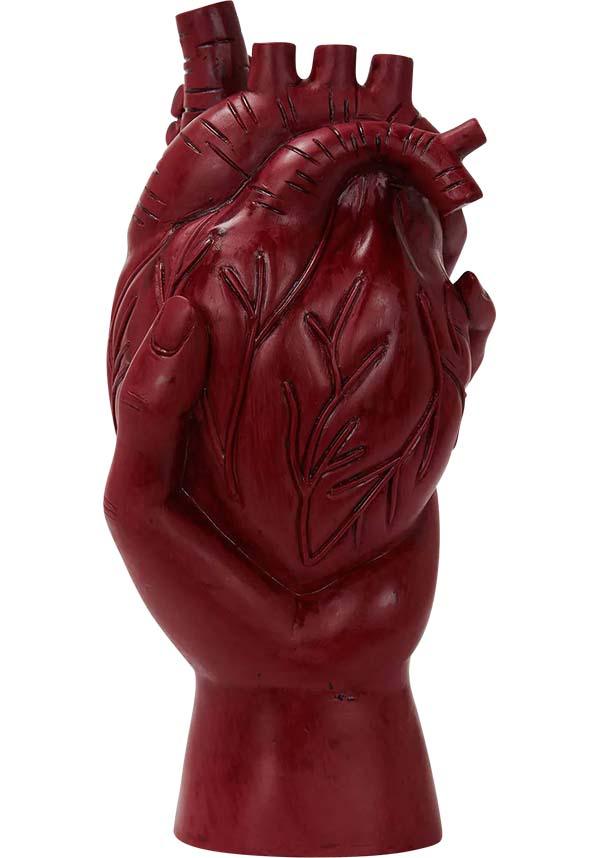 Hold My Heart | VASE&quot;^ - Beserk - all, backorder, christmas gift, christmas gifts, clickfrenzy15-2023, discountapp, fp, gift, gift idea, gift ideas, gifts, googleshopping, goth, goth homeware, goth homewares, gothic, gothic gifts, gothic homeware, gothic homewares, hand, heart, home, homeware, homewares, kill star, killstar, KS1065318, mar23, R190323, red, red heart, valentines, valentines day, valentines gifts, vase