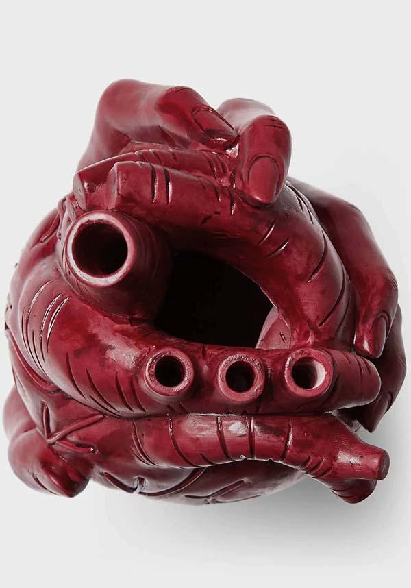 Hold My Heart | VASE&quot;^ - Beserk - all, backorder, christmas gift, christmas gifts, clickfrenzy15-2023, discountapp, fp, gift, gift idea, gift ideas, gifts, googleshopping, goth, goth homeware, goth homewares, gothic, gothic gifts, gothic homeware, gothic homewares, hand, heart, home, homeware, homewares, kill star, killstar, KS1065318, mar23, R190323, red, red heart, valentines, valentines day, valentines gifts, vase