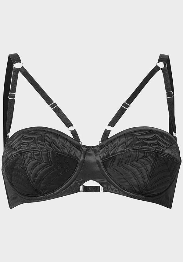 Spindle&#39;s Secrets | BRA - Beserk - adjustable strap, all, all clothing, all ladies clothing, black, bondage, bra, bralet, bralette, clickfrenzy15-2023, clothing, discountapp, feb23, fetish, fitted, fp, googleshopping, goth, gothic, harness bra, kill star, killstar, killstarsaleapril, kinky, KS1076963, ladies clothing, ladies underwear, lingerie, plus size, R280223, sexy, spider web, spiderweb, spiderwebs, underwear, valentine, valentines, valentines day, valentines gifts