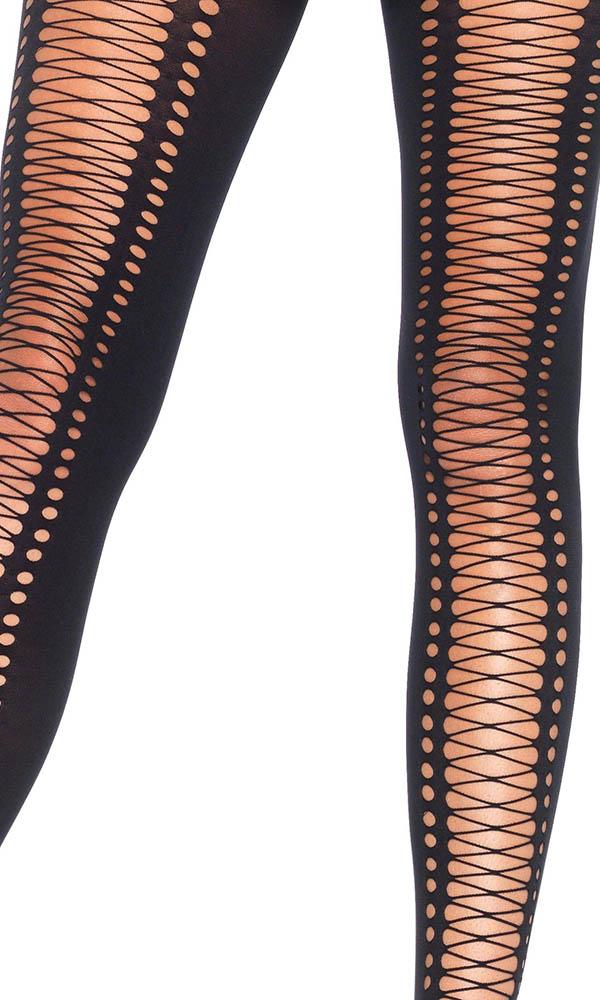 Spandex Seamless Opaque Faux Lace Up | TIGHTS* at $18.95 only from Beserk