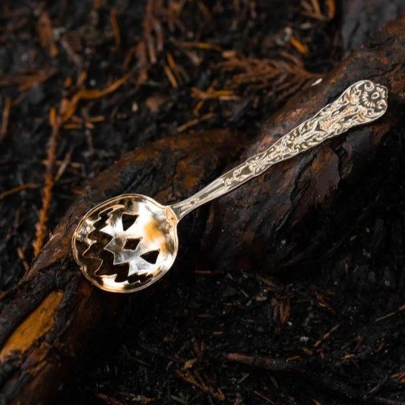 Haunted Hallows [Gold] | TEA SPOON* - Beserk - all, aug21, christmas gift, clickfrenzy15-2023, discountapp, eofy2023, eofy2023thur22-30, exclusive, gift, gift idea, gifts, gold, goth, gothic, gothic gifts, gothic homewares, halloween, halloween homeware, home, homeware, homewares, IMG2023, jack o lantern, jackolantern, kitchen, labelexclusive, lively ghosts, mothersday, mothersdaycosy, pumpkin, R010821, sale, spoon, teaspoon, utensil, winter, winter homewares