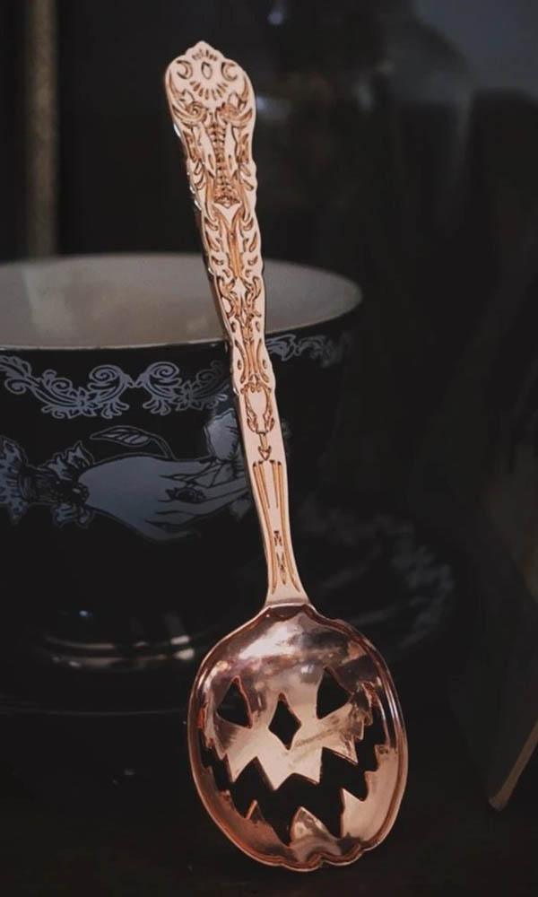 Haunted Hallows [Rose Gold] | TEA SPOON* - Beserk - all, aug21, christmas gift, clickfrenzy15-2023, discountapp, eofy2023, eofy2023thur22-30, exclusive, gift, gift idea, gifts, goth, gothic, gothic gifts, gothic homewares, halloween, halloween homeware, home, homeware, homewares, IMG2023, jack o lantern, jackolantern, kitchen, labelexclusive, lively ghosts, mothersday, mothersdaycosy, pumpkin, R010821, rose gold, sale, spoon, teaspoon, utensil, winter, winter homewares
