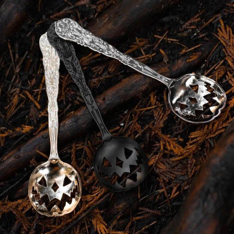 Haunted Hallows [Gold] | TEA SPOON* - Beserk - all, aug21, christmas gift, clickfrenzy15-2023, discountapp, eofy2023, eofy2023thur22-30, exclusive, gift, gift idea, gifts, gold, goth, gothic, gothic gifts, gothic homewares, halloween, halloween homeware, home, homeware, homewares, IMG2023, jack o lantern, jackolantern, kitchen, labelexclusive, lively ghosts, mothersday, mothersdaycosy, pumpkin, R010821, sale, spoon, teaspoon, utensil, winter, winter homewares