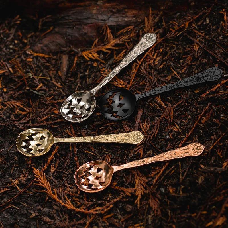 Haunted Hallows [Rose Gold] | TEA SPOON* - Beserk - all, aug21, christmas gift, clickfrenzy15-2023, discountapp, eofy2023, eofy2023thur22-30, exclusive, gift, gift idea, gifts, goth, gothic, gothic gifts, gothic homewares, halloween, halloween homeware, home, homeware, homewares, IMG2023, jack o lantern, jackolantern, kitchen, labelexclusive, lively ghosts, mothersday, mothersdaycosy, pumpkin, R010821, rose gold, sale, spoon, teaspoon, utensil, winter, winter homewares