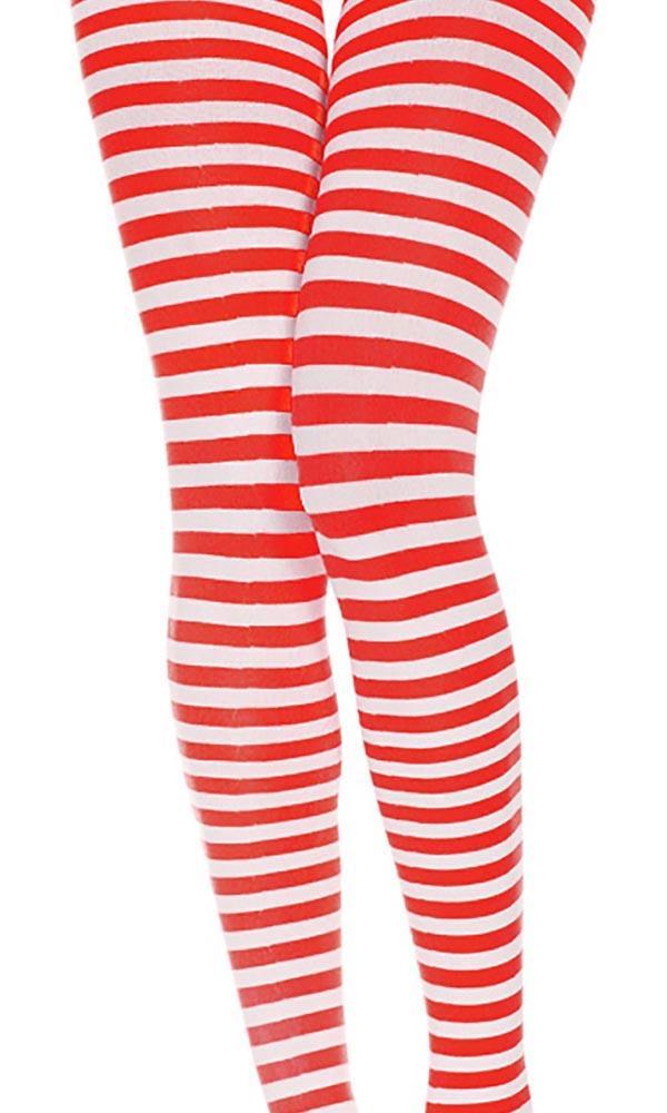 Striped [White/Red] | TIGHTS at $12.95 only from Beserk