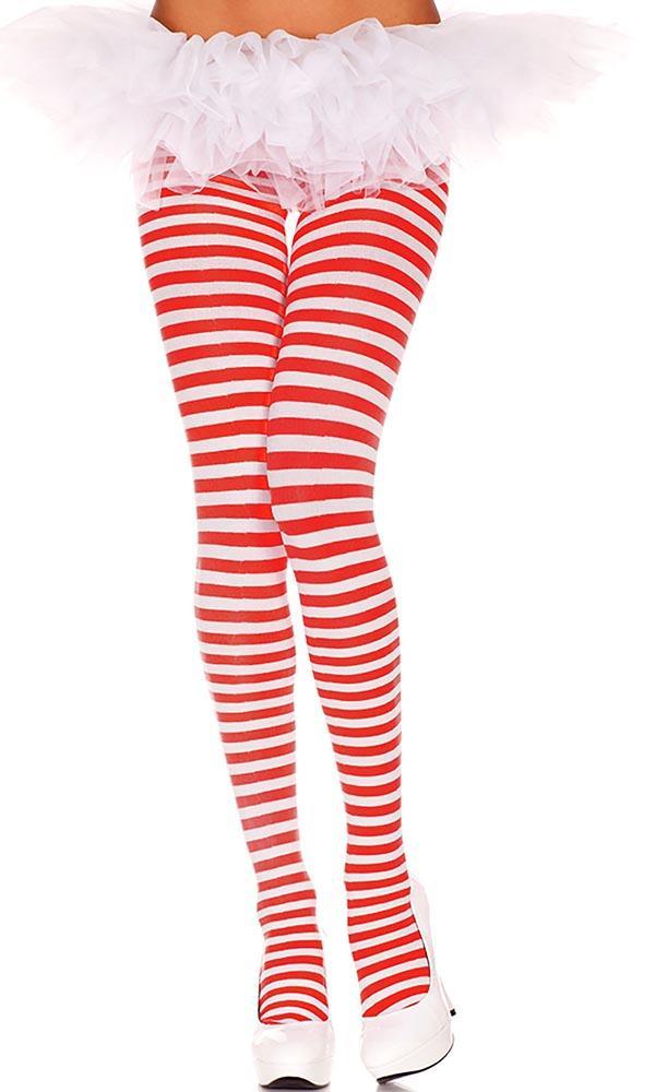 Striped [White/Red] | TIGHTS at $12.95 only from Beserk