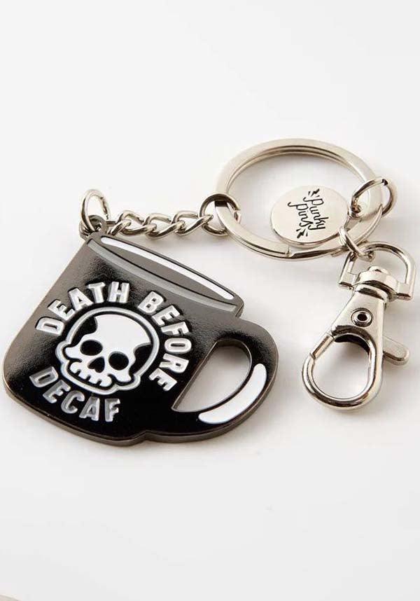Death Before Decaf | KEYRING - Beserk - accessories, all, apr23, christmas gift, christmas gifts, clickfrenzy15-2023, coffee, discountapp, fp, gift, gift idea, gift ideas, gifts, googleshopping, gothic accessories, gothic gifts, key chain, key charm, key ring, keychain, keyring, ladies accessories, mens accessories, mens gifts, mothers day, mothersday, mug, PUWH3370, R050423, skull, skulls