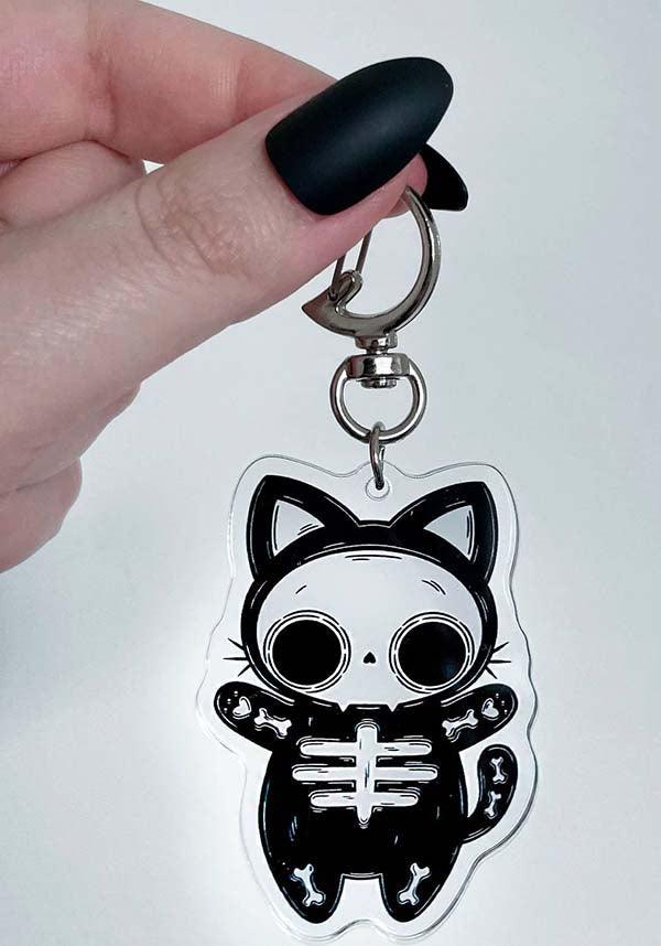 Omen | KEYCHAIN - Beserk - accessories, all, black, black and white, cat, cat skull, cats, christmas gift, christmas gifts, clickfrenzy15-2023, cpgstinc, crescent moon, discountapp, feb23, fp, gift, gift idea, gift ideas, gifts, googleshopping, goth, gothic, gothic accessories, gothic gifts, key, key chain, key charm, key ring, keychain, keyring, keys, ladies accessories, moon, moon phase, pumpkin art, PV018, pvmpkin art, R120223, skeleton, skull, skull and bone, skull and bones, skulls