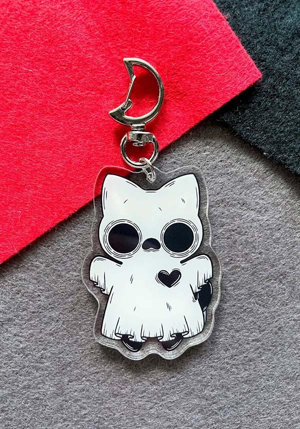 Trick | KEYCHAIN - Beserk - accessories, all, black and white, cat, cats, christmas gift, christmas gifts, clickfrenzy15-2023, cpgstinc, discountapp, feb23, fp, ghost, gift, gift idea, gift ideas, gifts, googleshopping, goth, gothic, gothic accessories, gothic gifts, heart, heart shape, key, key chain, key charm, key ring, keychain, keyring, keys, ladies accessories, pumpkin art, PV018, pvmpkin art, R120223