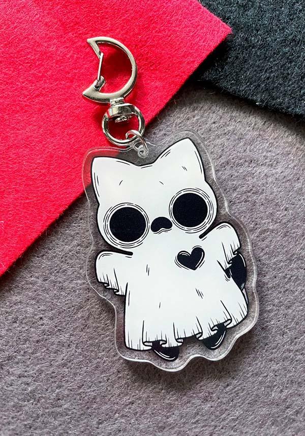 Trick | KEYCHAIN - Beserk - accessories, all, black and white, cat, cats, christmas gift, christmas gifts, clickfrenzy15-2023, cpgstinc, discountapp, feb23, fp, ghost, gift, gift idea, gift ideas, gifts, googleshopping, goth, gothic, gothic accessories, gothic gifts, heart, heart shape, key, key chain, key charm, key ring, keychain, keyring, keys, ladies accessories, pumpkin art, PV018, pvmpkin art, R120223