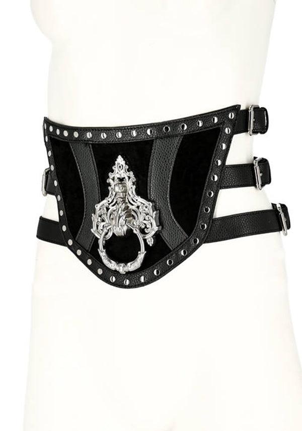 Antique Knocker | WAIST BELT* - Beserk - accessories, all, apr23, belt, belts, belts and buckles, black, clickfrenzy15-2023, discountapp, door knocker, eofy2023, eofy2023mon26-25, googleshopping, goth, gothic, gothic accessories, labelvegan, ladies accessories, medieval, ornate, R020423, renaissance, restyle, RS218094, sale, silver, vegan, waist belt