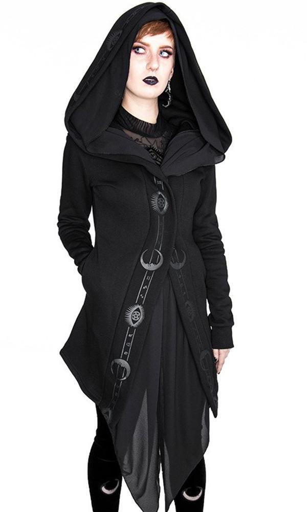 Fortune Teller | HOODIE - Beserk - all, all clothing, all ladies, all ladies clothing, archived, black, clickfrenzy15-2023, clothing, discountapp, edgy, fp, goth, gothic, halloween, hoodie, jumpers and jackets, ladies, ladies clothing, ladies outerwear, medieval, nov19, outerwear, pricematchedsg, repriced030523, restyle, winter, winter clothing, winter wear