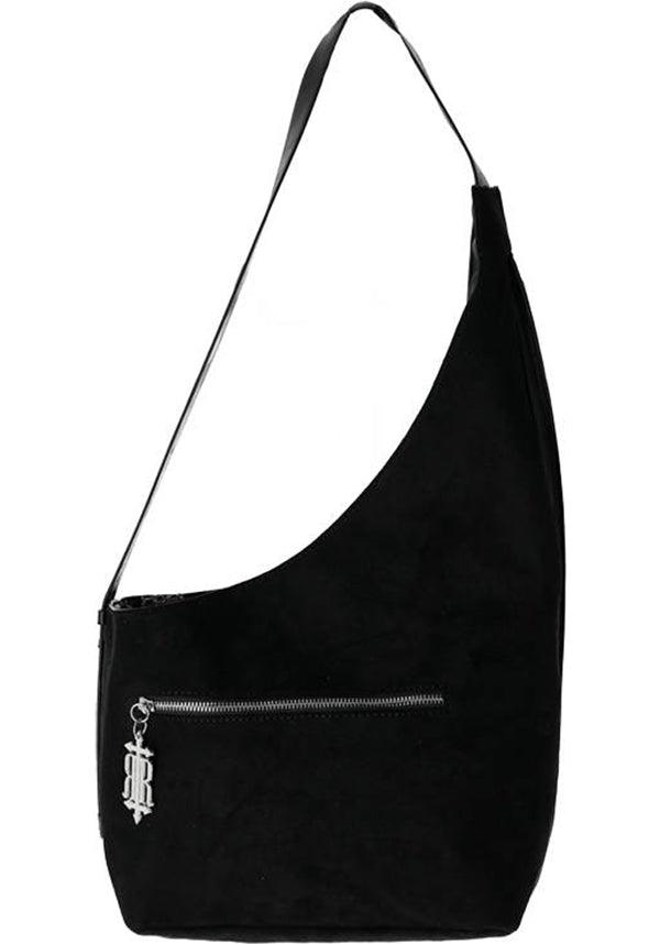 Winged | HOBO BAG - Beserk - accessories, all, all ladies, apr23, bag, bags, bat wing, bat wings, batwing, batwings, black, clickfrenzy15-2023, discountapp, fp, googleshopping, goth, gothic, gothic accessories, gothic bag, hand bag, handbag, handbags, handbags and purses, labelvegan, ladies, ladies accessories, mens accessories, R020423, RS218094, suede, vegan