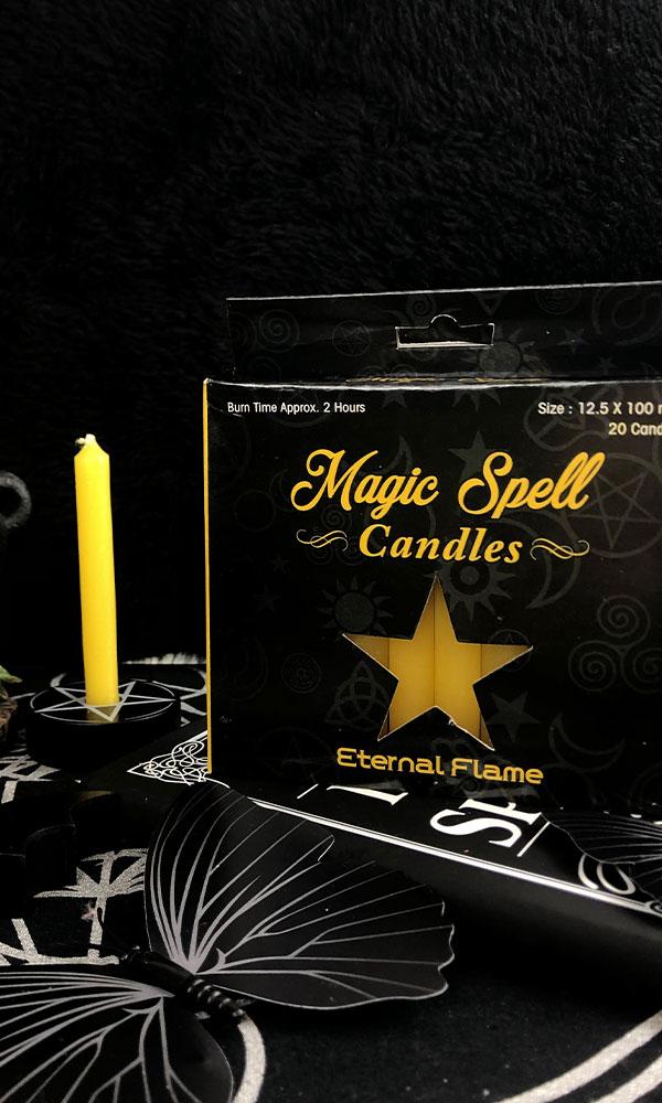 Eternal Flame [Yellow] | SPELL CANDLE at $6.95 only from Beserk